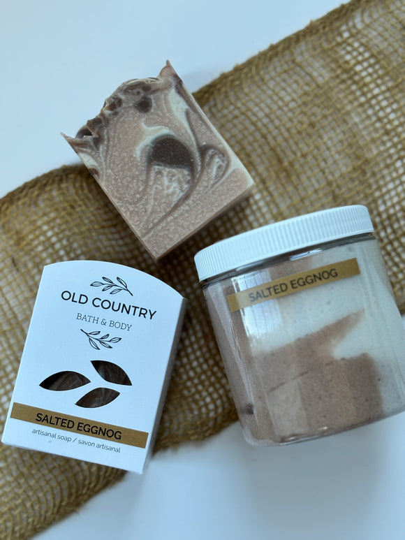 Salted Eggnog Sugar Scrub