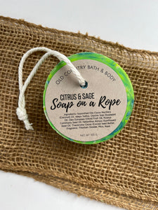 Citrus and Sage Soap on a Rope